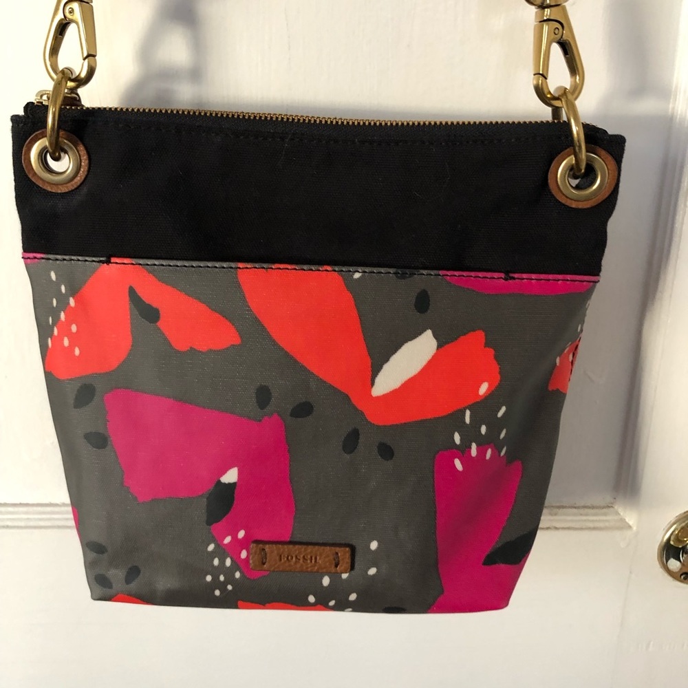 Fossil Printed Coated Canvas Crossbody Purse - image 3